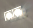欧普明装天花灯孔洞防眩led客厅家用双头桶方形格栅射灯商用 16瓦双头【白壳暖白光】 实拍图