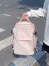 轻骑者旅行背包男士双肩包大容量短途旅游商务出差行李包电脑包书包女 藕粉色-标准版-独立电脑仓/鞋仓 实拍图
