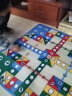 【精选推荐】儿童双面大富翁地毯飞行棋游戏垫爬行垫子聚会外出桌游趣味玩具 飞行棋大富翁120*90*0.5-双面-收纳袋 实拍图