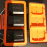 力影佳相机电池盒内存卡盒SD卡CF卡包5号电池收纳盒单反多功能E6N保护盒索尼FZ100尼康EL15整理盒子配件 桔色装载:3电池或2电池4五号+3CF+6SD 实拍图