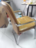 双木马 电脑椅简约办公椅子会议椅弓形职员学习麻将椅子宿舍靠背座椅 棕色-皮艺-加固加厚款 乳胶坐垫 实拍图