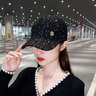 JIASHENGXI 棒球帽女韩版潮牌帽子女秋冬款时尚网红款遮阳帽太阳帽厚鸭舌帽 黑色 可调节 实拍图