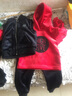 邻家米其女童套装秋冬装加绒加厚1-3-8岁小童宝宝儿童装冬季女孩4小孩衣服 XT6869-红色 90 码/身高80-90cm（1-2岁） 实拍图