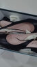 沙驰（SATCHI）女鞋一字带凉鞋女2024年夏季新款粗跟时尚通勤高跟后空半凉时装鞋 米白色(J283005D150) 36 晒单实拍图