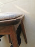 贡嘉 全实木梳妆凳化妆凳子 白蜡木小户型现代简约卧室创意软包化妆小凳子 胡桃色(灰色坐垫) 实拍图