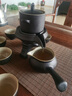 瓷牌茗茶具玻璃茶具套装家用茶盘整套带过滤茶壶加厚耐热泡茶壶茶杯大容量 菊瓣白金荷叶台匙4杯+盘12件 实拍图
