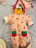 迪迪熊日记（DIDIXIONGRIJI）婴儿衣服冬季夹棉加厚新生儿衣服厚款棉服老虎宝宝外出抱衣冬装九 暖棉樱桃小淑女 66CM适合9-11斤内身高56-62cm 实拍图