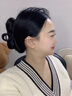 BARY REEF大号美拉德抓夹女2024新款发夹后脑勺盘发鲨鱼夹发量多百搭夹子头 15cm巨型磨砂抓夹一黑色 实拍图