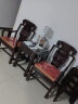 极美格 红木家具非洲花梨（学名：刺猬紫檀）太师椅休闲椅子阳台桌椅圈椅实木靠背椅老人椅凳子 椅子茶几三件套组合 晒单实拍图
