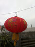 祥福缘灯笼新年装饰品大红灯笼灯植绒布婚庆节庆大门led灯春节年货节 1对装+花开富贵120#+灯+ 66cm 实拍图