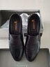 花花公子 皮鞋男商务休闲头层牛皮打孔透气正装软皮一脚蹬男鞋大码新伴郎 黑色21091（皮鞋） 40 实拍图