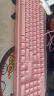 斗鱼（DOUYU.COM）DKM150 机械键盘 游戏键盘 办公电竞 电脑笔记本 可拆卸上盖 104键有线白光 少女粉 红轴 实拍图