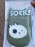 亲芽儿童地板袜秋冬纯棉宝宝卡通袜子室内早教防滑可爱夏季学步袜套 B301橘红/米色/草绿（毛圈） M码12-24个月  实拍图