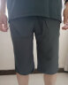 凡客诚品（VANCL）短裤男运动夏季宽松纯色七分裤简约薄款透气冰丝沙滩裤 黑色 3XL  实拍图
