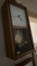 多帝家（DODEKA）日式复古挂钟家用客厅时钟餐厅装饰钟表创意时尚长方形摇摆石英钟 DOCL-2938原木色 实拍图