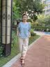 恒源祥中年妈妈装夏装套装中老年女装短袖刺绣T恤休闲居家两件套上衣服 紫色 3XL 【建议115-130斤】 实拍图
