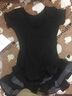 酷系（Cuulrite）女孩拉丁舞服装儿童舞蹈服少儿表演练功夏季比赛服女童拉丁舞裙 黑色连体服短袖+黑色鱼尾裙 170 身高155-160cm 实拍图