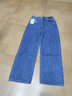 真维斯（Jeanswest）复古蓝阔腿牛仔裤女款春夏新款高腰垂感直筒宽松小个子拖地裤子女 复古色九分 M 实拍图