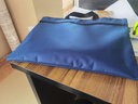 得力（deli）手提袋帆布包手提袋商务文件袋公文包公文袋A4大容量风琴包收纳袋手提包拉链袋单个装po5840 轻便双层  蓝色 实拍图