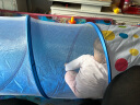 儿童阳光隧道爬行筒幼儿园感统训练器材钻洞玩具宝宝室内帐篷 1.8米半网圆点隧道-蓝 实拍图