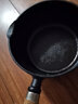 小幸福鑄鐵（KITCHEN LITTLE HAPPINESS KITCHEN）无涂层铸铁奶锅宝宝辅食补铁汤锅不粘婴幼儿小锅热牛奶煮面炖炸锅 16cm木柄奶锅+油刷 16cm 实拍图
