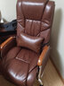凯联（KAILIAN）真皮老板椅可躺牛皮大班椅子商务电脑椅书房家用舒适久坐办公座椅 【店长推荐】黄棕色+搁脚 头层牛皮 实拍图