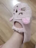 格子熊宝宝学步鞋儿童春秋棉鞋布鞋秋冬厚室内隔凉地板鞋防滑软底婴儿鞋 小粉猫1双（鞋带款） 15 cm鞋内长（参考年龄2-3岁） 实拍图