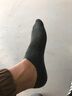 aicare抗菌防臭袜子男士船袜纯棉吸汗抑菌男袜夏季薄款全棉不掉跟隐形袜 黑色 6双 L 100%纯棉船袜（40-42码） 实拍图