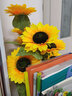 润蕾仿真向日葵太阳花假花绢花干花客厅卧室落地摆放花室内装饰花 小号3头90厘米高 实拍图