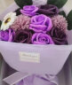 初朵11朵紫玫瑰康乃馨香皂花束鲜同城配送花七夕情人节礼物送女友生日 实拍图