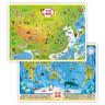 少儿世界地图+少儿中国地图 儿童地理百科大图全彩儿童房挂图 初中小学生专用 [3-10岁] 实拍图