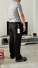 百圆裤业男士休闲裤直筒宽松男裤商务西装裤中高腰长裤子 309黑色 35 (2尺8) 实拍图