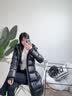 高梵黑金鹅绒服女王3.0八格收腰羽绒服女中长款冬厚外套 黑色 S 实拍图