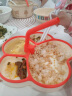 COOKSS 宝宝餐盘硅胶婴儿学吃饭分格儿童餐具辅食碗餐盘带吸盘 双拼橙 实拍图