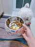 柒哦狗碗狗盆防打翻不锈钢猫碗食盆喂食喝水宠物狗粮猫粮猫咪饭盆 双层多彩骨头-打翻可退 S（适合5斤内猫狗 ） 实拍图