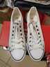 人本 春秋平底板鞋经典帆布鞋百搭布鞋潮牌港风休闲男鞋子 白棕 41 男 实拍图