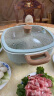 MONDA蒙达鸳鸯电火锅陶瓷内胆火锅专用锅家用多功能料理锅电煮锅6L大容量一体电热火锅涮肉锅 清新绿+【陶瓷釉内胆】+硅胶勺 实拍图
