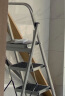 奥鹏梯具行业 梯子家用折叠人字梯室内加厚步楼梯小扶梯多功能爬梯 白灰色四步梯适合2.8米商品房 实拍图