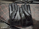 名格雅顿手套男冬季防寒保暖骑行开车触屏手套户外运动滑雪防滑防风骑车 黑色【PU三线款】 均码 实拍图