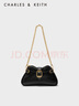 CHARLES&KEITH复古链条翅膀包斜挎包女生日礼物CK2-20671498 Black黑色 S 实拍图