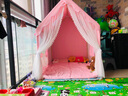哎呦宝贝 儿童帐篷室内女孩公主房宝宝玩具屋梦幻城堡游戏屋粉色小房子 【实木款】安妮小屋+1.35m棉垫+线球灯 实拍图