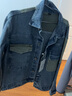 择肯春季帅气工装拼接2021年复古宽松韩版休闲夹克百搭潮流牛仔外套男 蓝绿 L【130斤左右】 实拍图