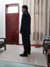 红都 毛呢大衣男士中长款加棉加厚翻领羊毛呢子男外套中老年男装冬季 黑色款EK8916 3XL 190/104A 实拍图
