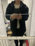 威登羊夹棉连帽呢子外套男中长款毛呢夹克大衣男秋冬季加厚黑色衣服男装 黑色夹克+黑色加绒西裤【两件 XL (170) 135-165斤 实拍图