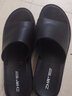 ZHR则则拖鞋女牛皮帮面厚底增高凉拖外穿气质一字拖女轻便百搭ES73黑色35 实拍图