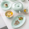 苏氏陶瓷（SUSHI CERAMICS）青瓷餐具套装浅绿釉五谷丰登陶瓷碗盘56头中餐具礼盒 晒单实拍图
