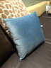 思篇柔软轻奢抱枕天鹅绒沙发靠垫客厅欧式床头靠背靠枕汽车办公室腰枕 灰蓝色(荷兰绒) 抱枕套45*45cm（不含芯） 实拍图
