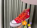 匡威（Converse）All Star夏季经典帆布男女高帮休闲运动鞋黑色1Z588 101013/红色 36.5 实拍图