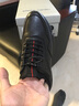 皮尔卡丹（pierre cardin）男鞋休闲运动时尚轻便厚底细纹软牛皮健步鞋松紧带百搭皮鞋男平价 黑色 圆头1 44 (270mm) 实拍图