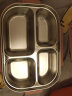 优泊仕316L不锈钢小学生饭盒儿童分格餐盘带盖食堂餐盒食品级保温便当盒 316四格兰迪粉+提袋+316汤碗 实拍图
